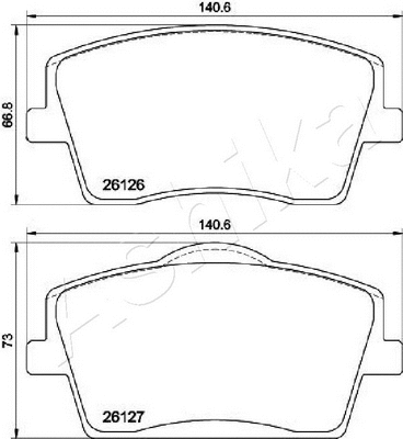 Brake Pad Set, disc brake (50-00-0353)
