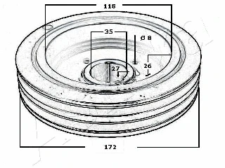 Belt Pulley, crankshaft