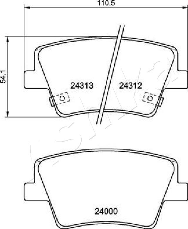 Brake Pad Set, disc brake (51-0H-H13)