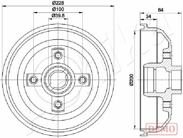 Brake Drum (56-00-0407C)