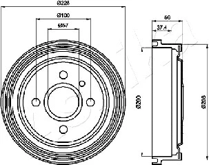 Brake Drum (56-00-0403)