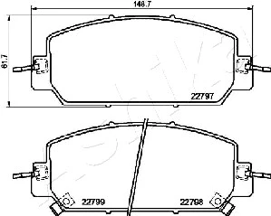 Brake Pad Set, disc brake (50-04-454)