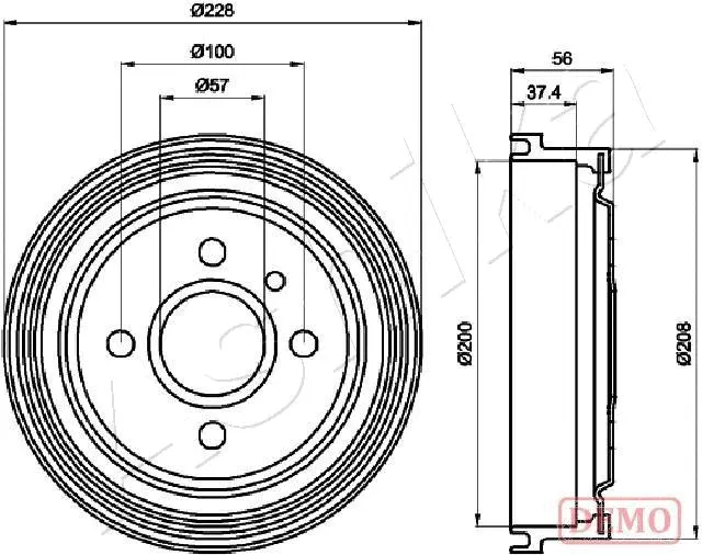 Brake Drum (56-00-0403C)