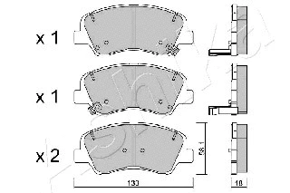 Brake Pad Set, disc brake (50-0H-H27)