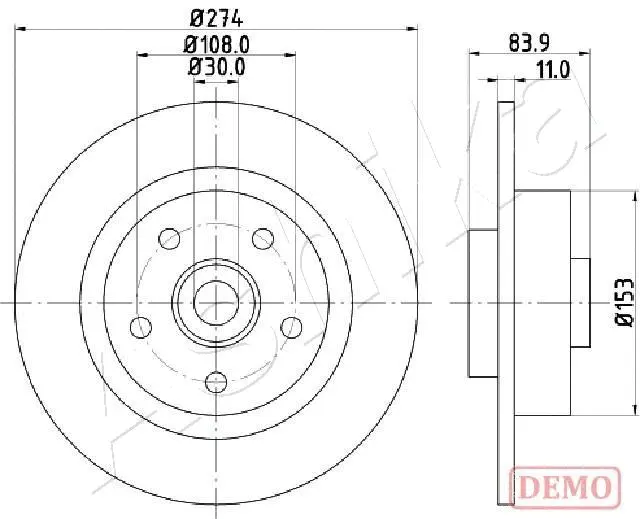 Brake Disc (61-00-0704C)