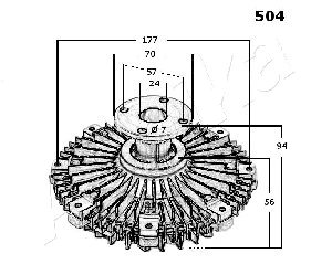Clutch, radiator fan