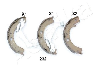 Brake Shoe Set, parking brake (55-02-232)