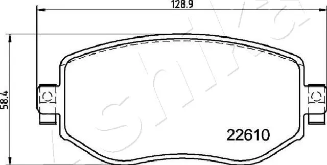 Brake Pad Set, disc brake (50-00-0722)