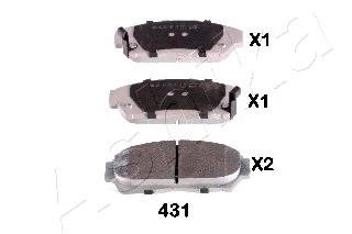Brake Pad Set, disc brake (50-04-431)