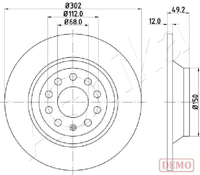 Brake Disc (61-00-0915C)