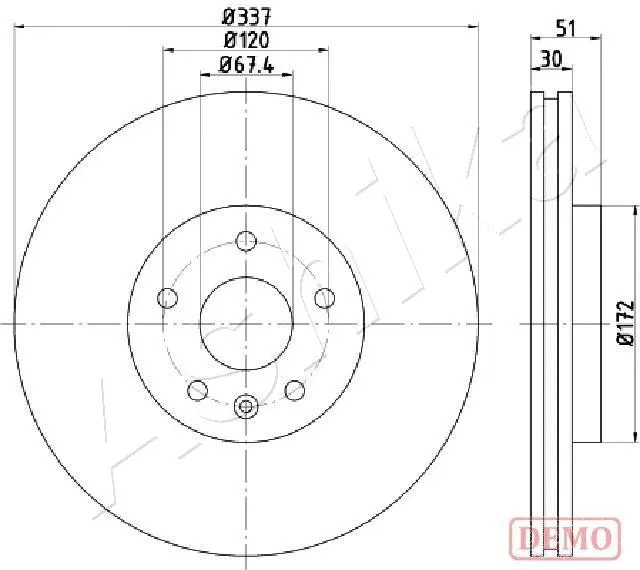 Brake Disc (61-00-0323C)