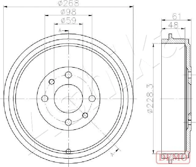 Brake Drum (56-00-0613C)