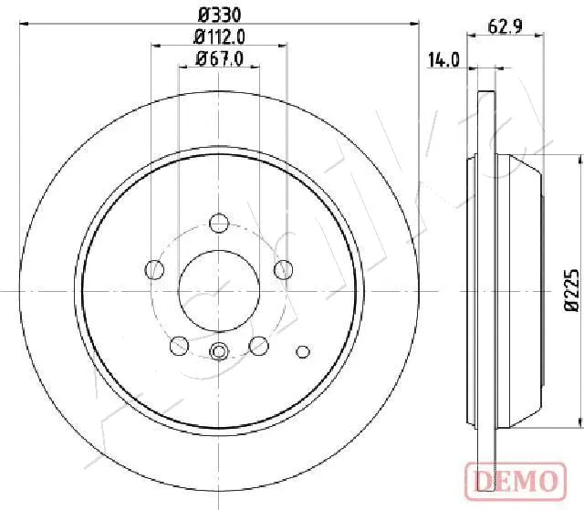 Brake Disc (61-00-0524C)