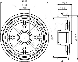 Brake Drum (56-00-0610)
