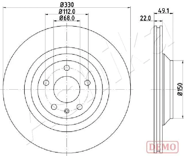 Brake Disc (61-00-0916C)