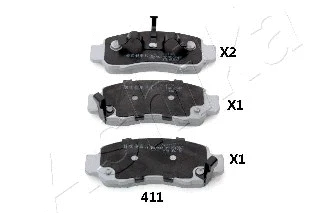 Brake Pad Set, disc brake (50-04-411)