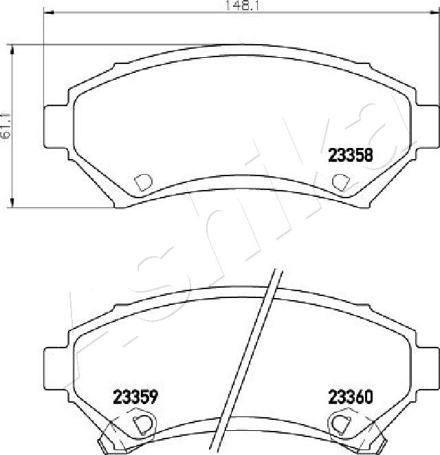 Brake Pad Set, disc brake (50-0W-W21)