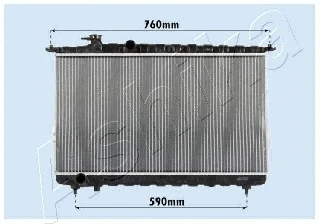Radiator, engine cooling (RDA283095)