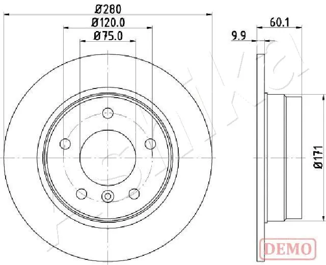 Brake Disc (61-00-0107C)
