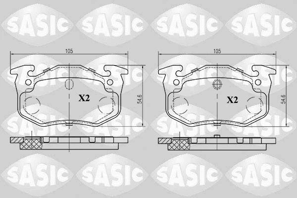 Brake Pad Set, disc brake (6210011)