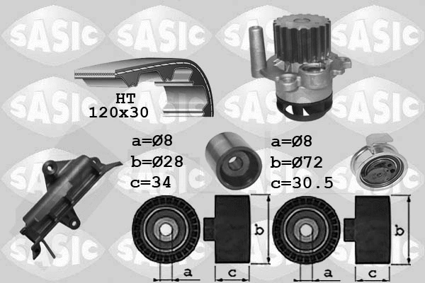 Water Pump & Timing Belt Kit (3906025)
