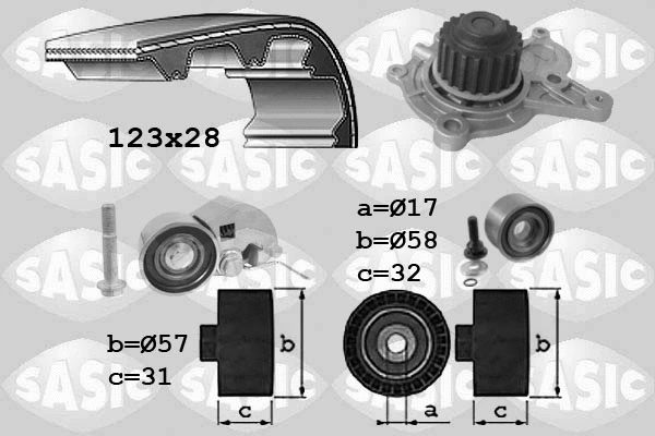 Water Pump & Timing Belt Kit (3906039)