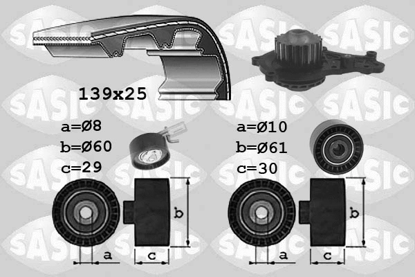 Water Pump & Timing Belt Kit (3900037)