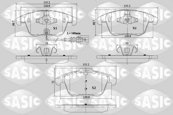 Brake Pad Set, disc brake (6216162)