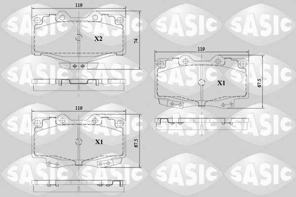 Brake Pad Set, disc brake (6216129)