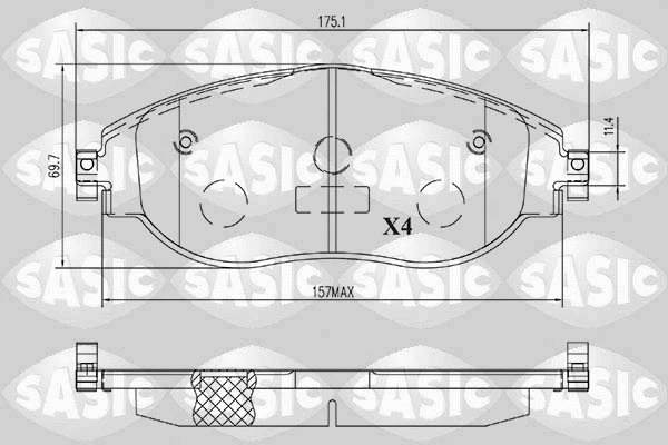Brake Pad Set, disc brake (6216202)
