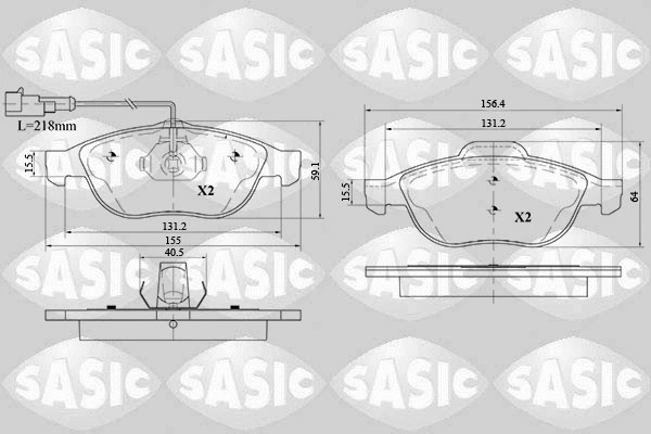 Brake Pad Set, disc brake (6216089)