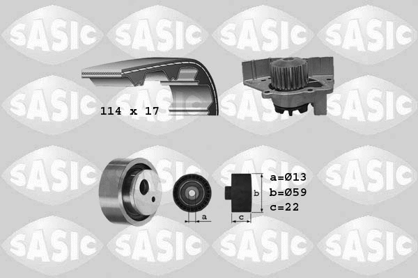Water Pump & Timing Belt Kit (3900036)
