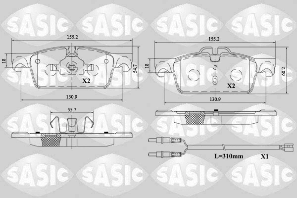 Brake Pad Set, disc brake (6210075)