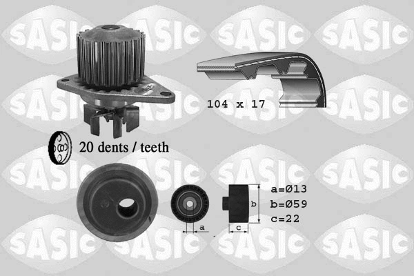 Water Pump & Timing Belt Kit (3900020)