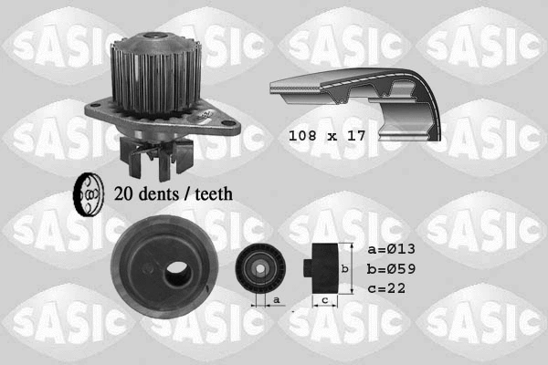 Water Pump & Timing Belt Kit (3900021)
