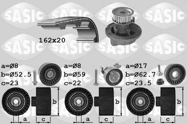 Water Pump & Timing Belt Kit (3906093)