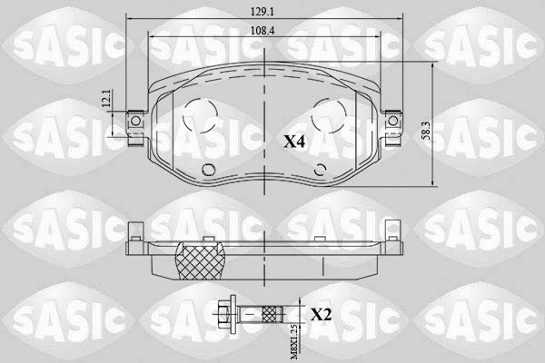 Brake Pad Set, disc brake (6214041)