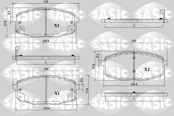 Brake Pad Set, disc brake (6216125)