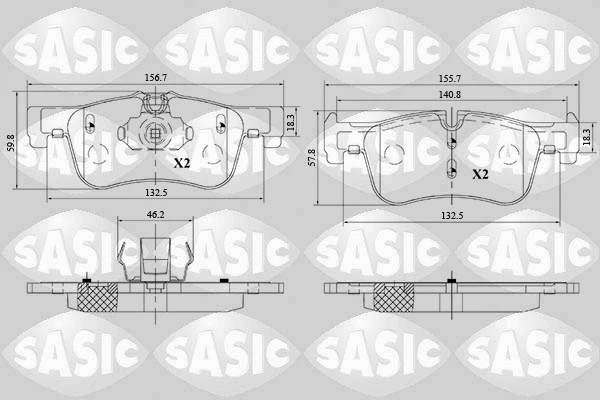 Brake Pad Set, disc brake (6216182)