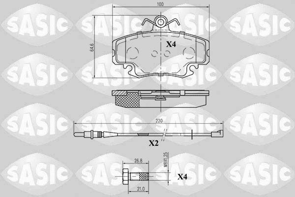 Brake Pad Set, disc brake (6214010)