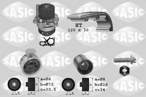 Water Pump & Timing Belt Kit (3906010)