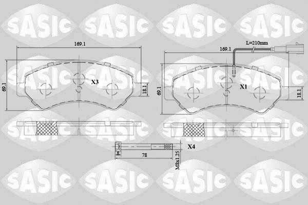Brake Pad Set, disc brake (6210069)