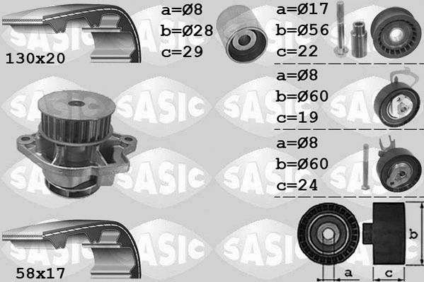 Water Pump & Timing Belt Kit (3906061)