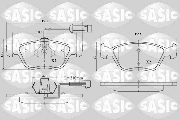 Brake Pad Set, disc brake (6216072)
