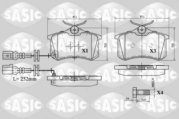 Brake Pad Set, disc brake (6216077)