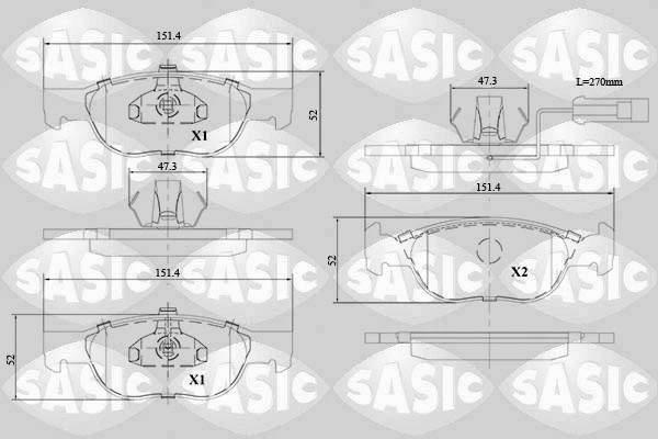 Brake Pad Set, disc brake (6216134)
