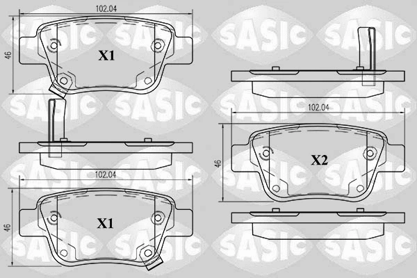 Brake Pad Set, disc brake (6216037)