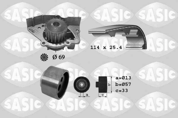 Water Pump & Timing Belt Kit (3900023)