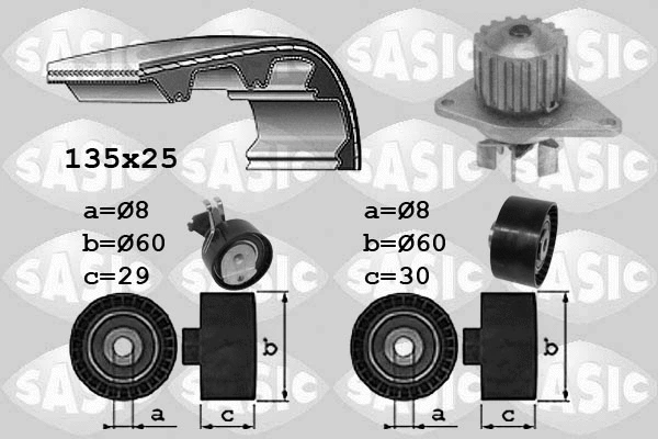 Water Pump & Timing Belt Kit (3900032)