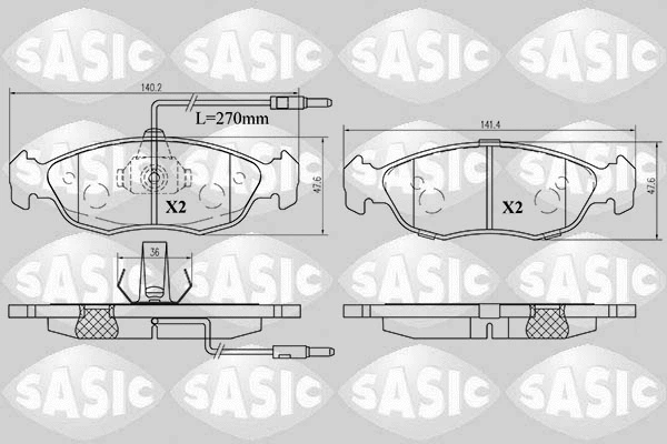 Brake Pad Set, disc brake (6210031)